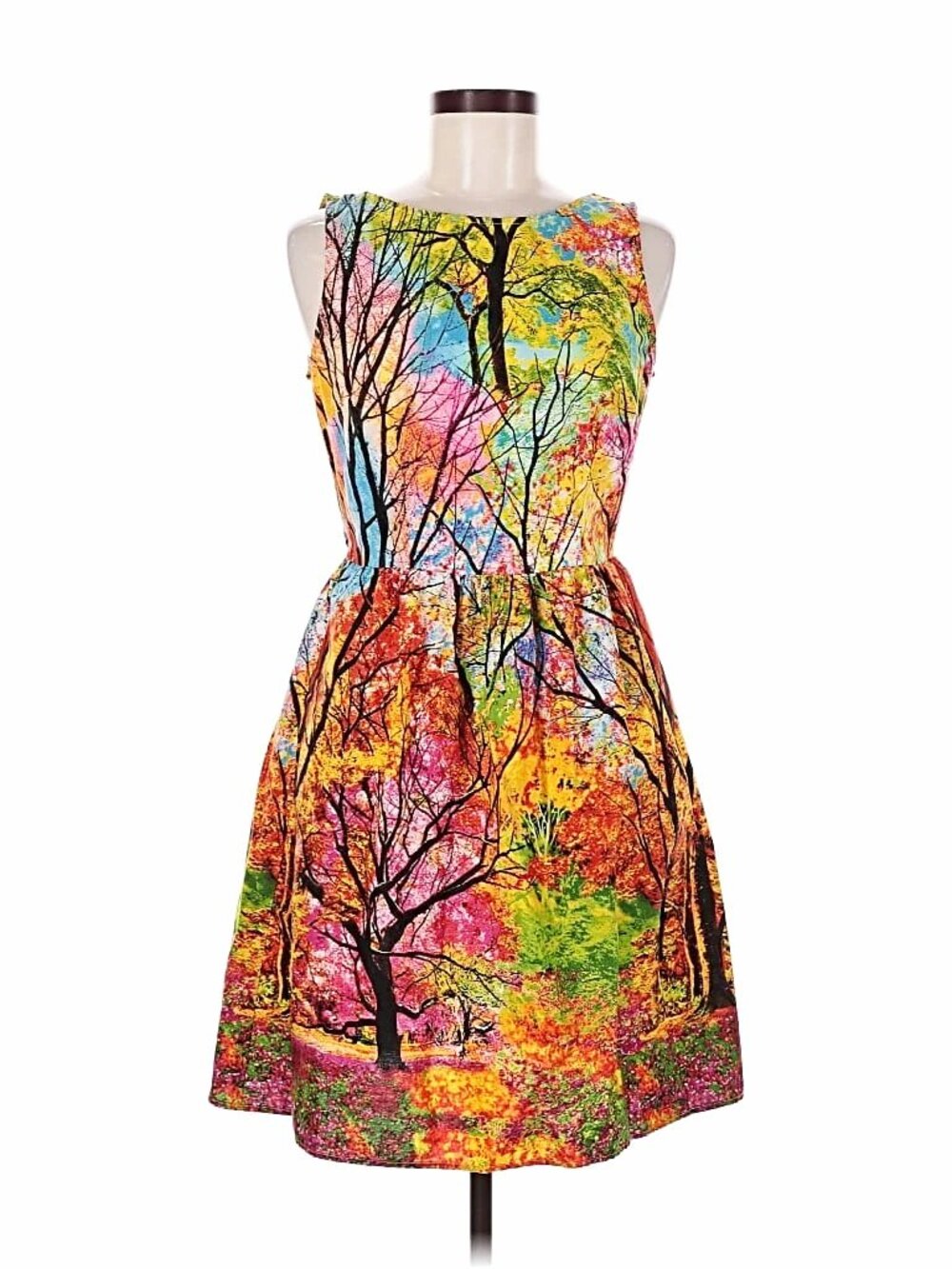 Retrolicious Fall Treescape Dress - Picture 5 of 7